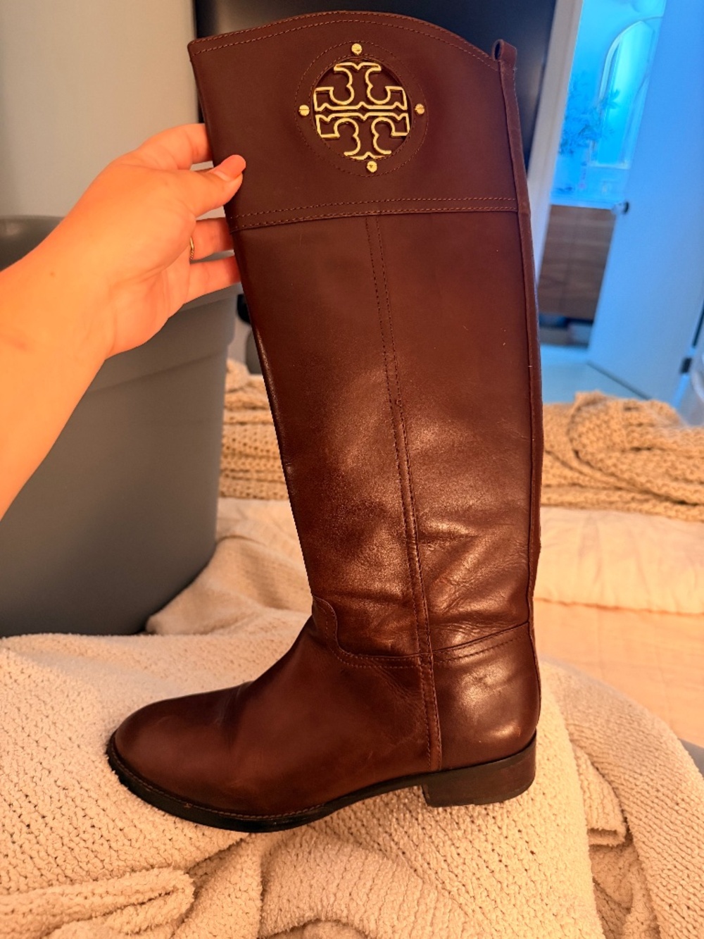 Tory Burch Leather Riding Boots